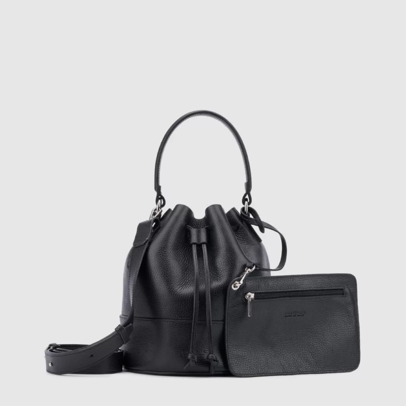 Women Aquatalia Handbags | Bari Bucket Black