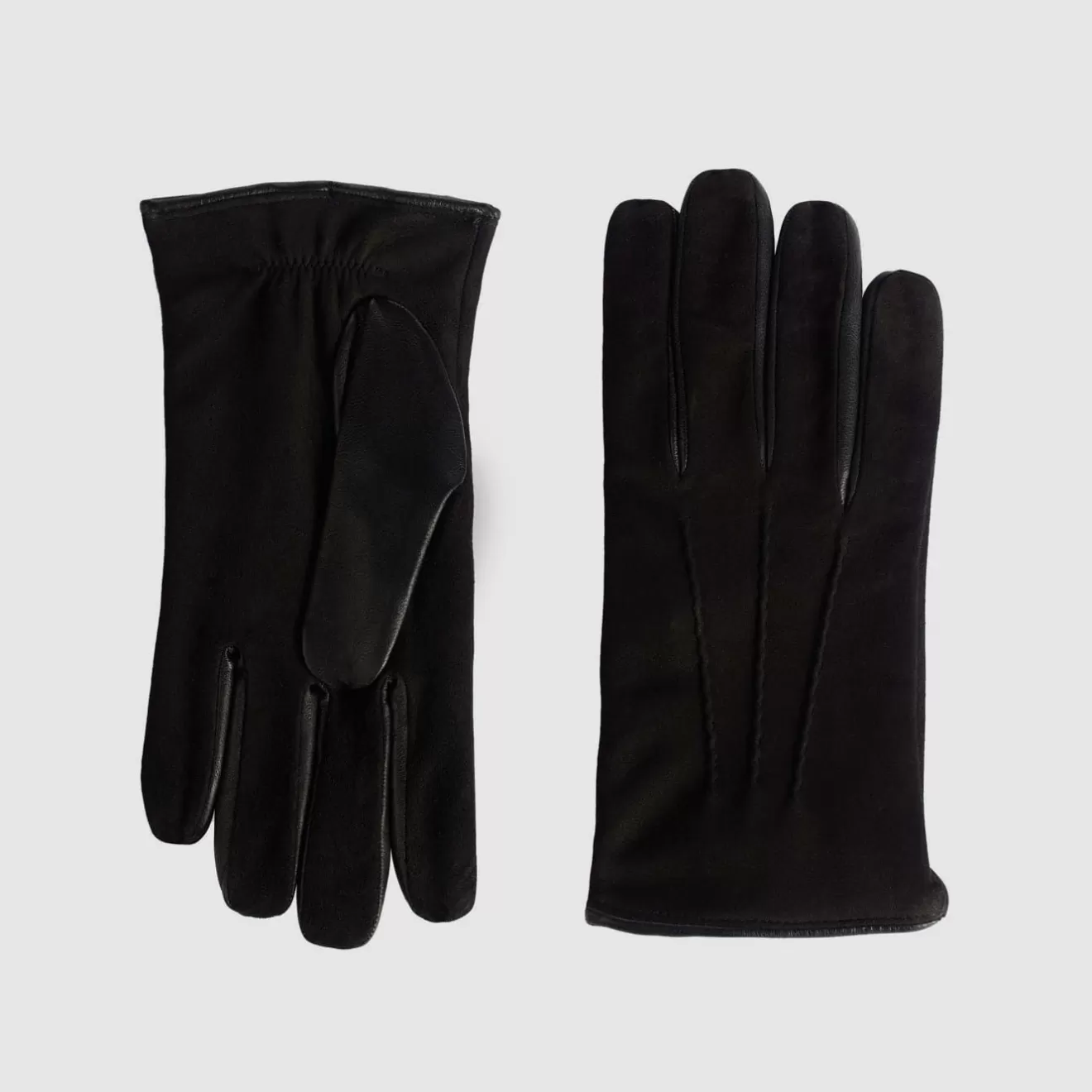 Men Aquatalia Gloves | Classic Trim Glove Black