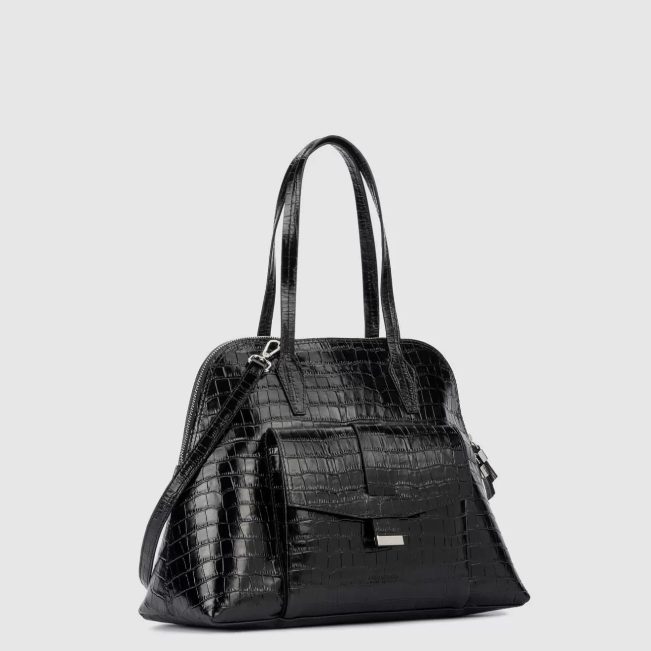 Women Aquatalia Handbags | Florence Top Handle Black