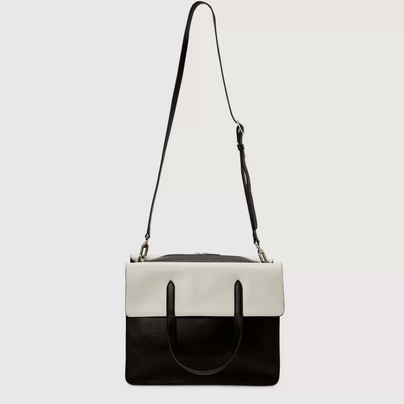 Women Aquatalia Handbags | Petra Tote Black/Off White