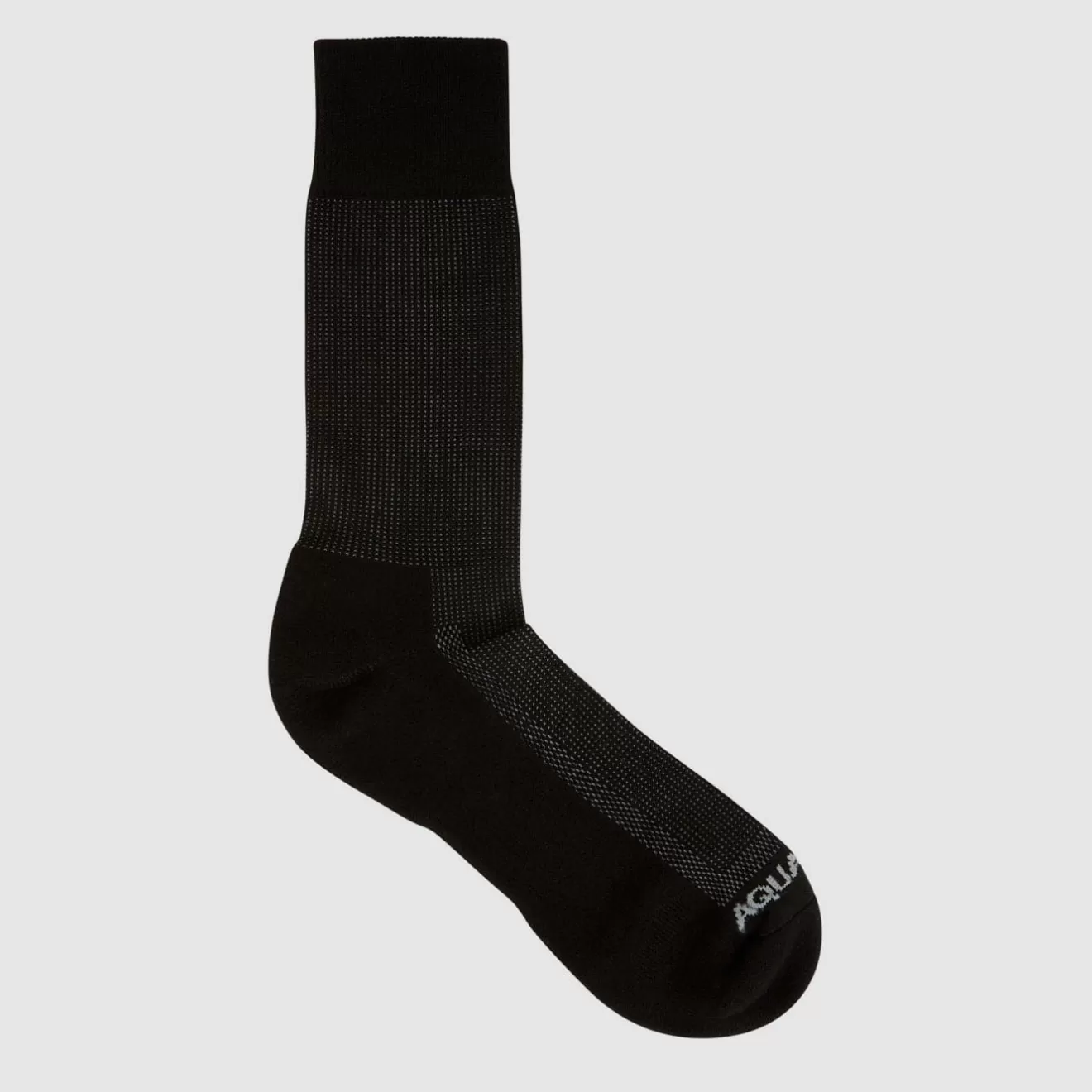 Men Aquatalia Socks | Pindot Knit Blend Men'S Sock Black/Heather Grey