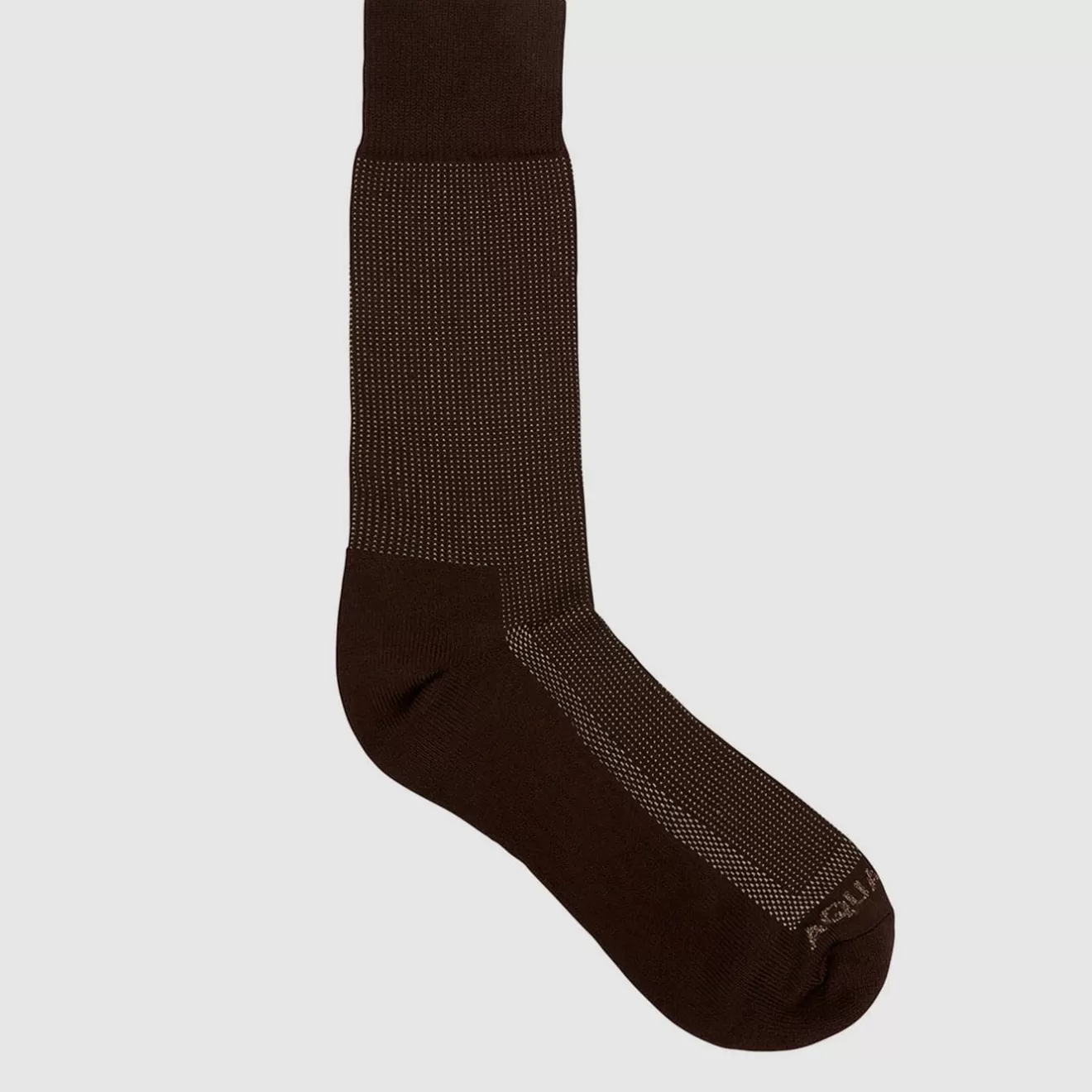 Men Aquatalia Socks | Pindot Knit Blend Men'S Sock Brown/Khaki