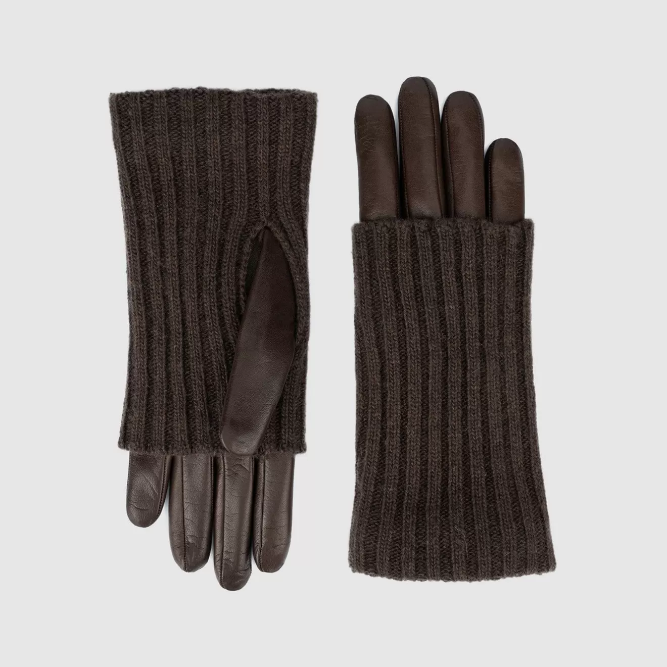 Women Aquatalia Gloves | Sweater Cuff Glove Brown