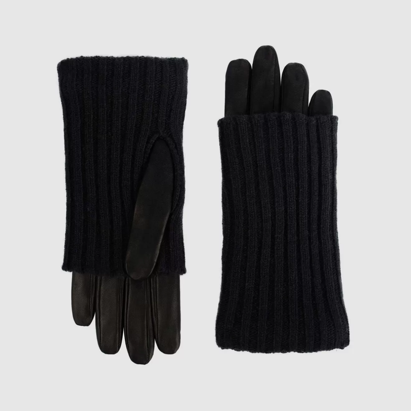 Women Aquatalia Gloves | Sweater Cuff Glove Black